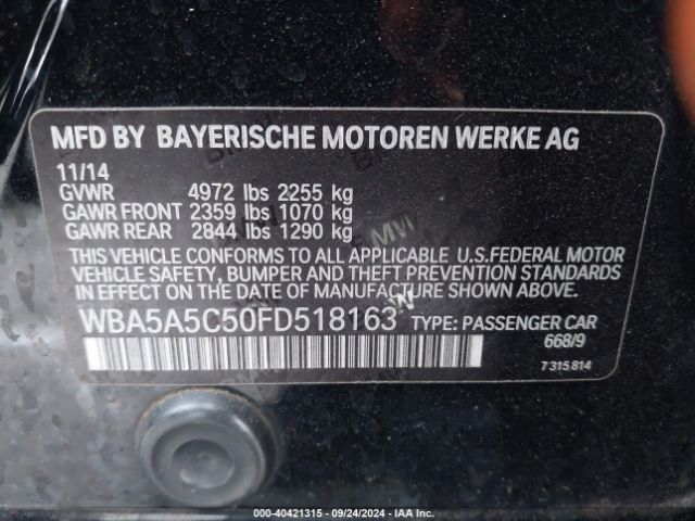 Photo 8 VIN: WBA5A5C50FD518163 - BMW 528I 