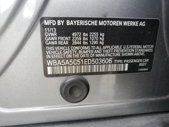 Photo 11 VIN: WBA5A5C51ED503606 - BMW 5 SERIES 