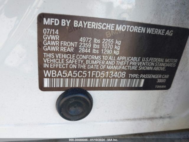 Photo 8 VIN: WBA5A5C51FD513408 - BMW 528I 