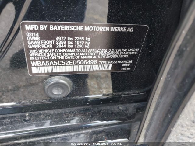 Photo 8 VIN: WBA5A5C52ED506496 - BMW 528I 