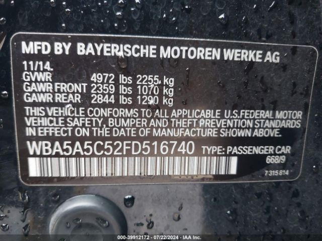 Photo 8 VIN: WBA5A5C52FD516740 - BMW 528I 