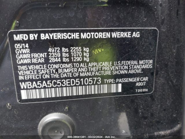 Photo 8 VIN: WBA5A5C53ED510573 - BMW 528I 