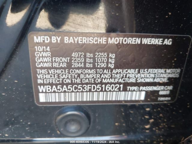 Photo 8 VIN: WBA5A5C53FD516021 - BMW 528I 