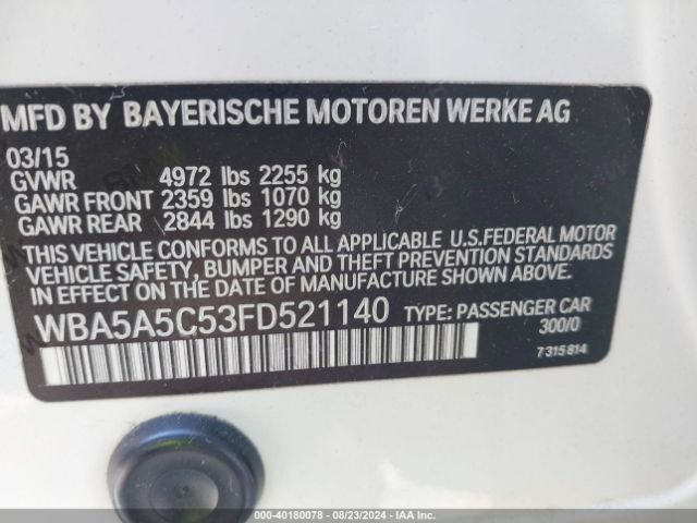 Photo 8 VIN: WBA5A5C53FD521140 - BMW 528I 