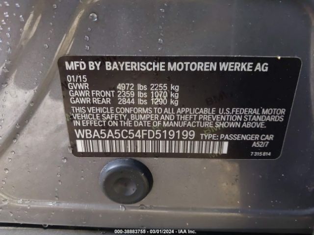 Photo 8 VIN: WBA5A5C54FD519199 - BMW 528I 