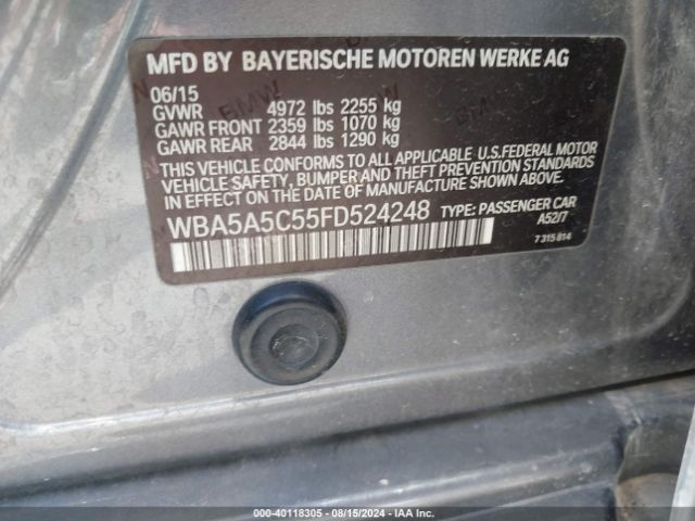 Photo 8 VIN: WBA5A5C55FD524248 - BMW 528I 