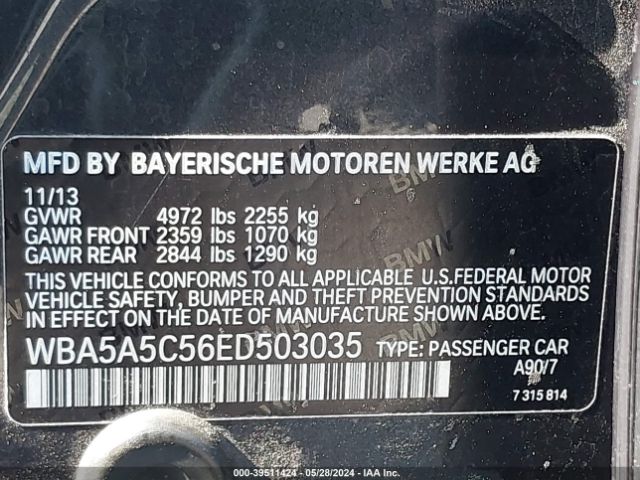 Photo 8 VIN: WBA5A5C56ED503035 - BMW 528I 