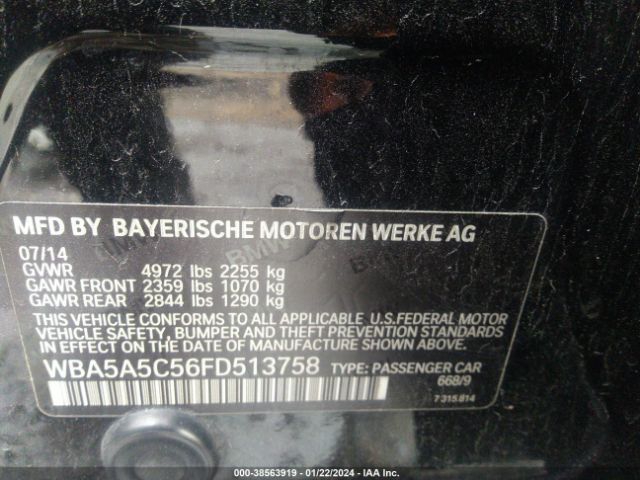 Photo 8 VIN: WBA5A5C56FD513758 - BMW 528I 