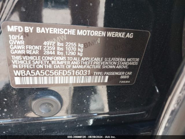 Photo 8 VIN: WBA5A5C56FD516031 - BMW 528I 