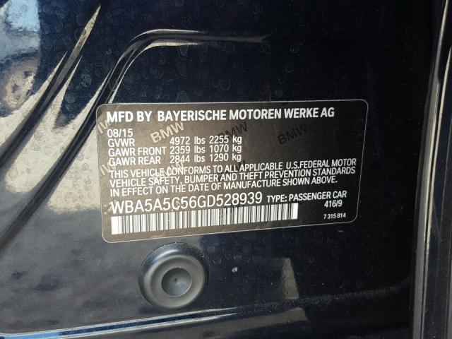 Photo 9 VIN: WBA5A5C56GD528939 - BMW 528 I 