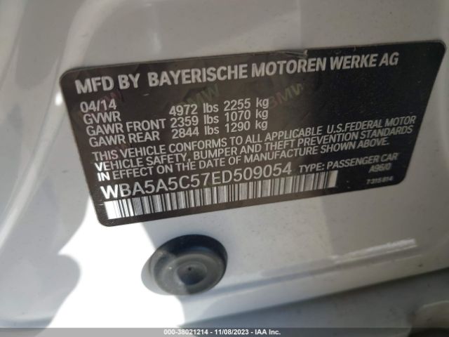 Photo 8 VIN: WBA5A5C57ED509054 - BMW 528I 