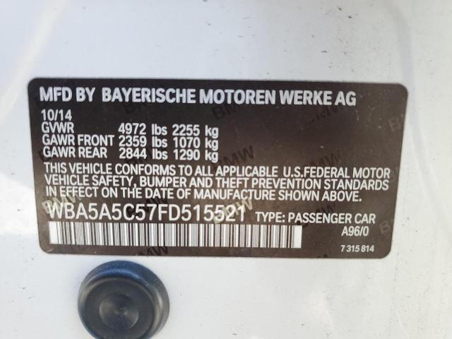 Photo 12 VIN: WBA5A5C57FD515521 - BMW 5 SERIES 