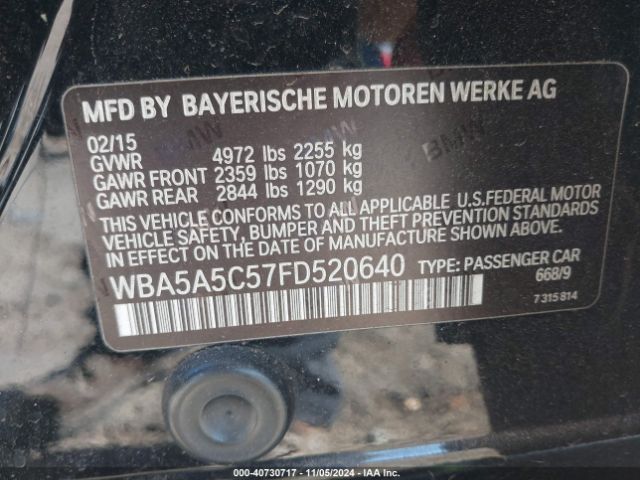 Photo 8 VIN: WBA5A5C57FD520640 - BMW 528I 