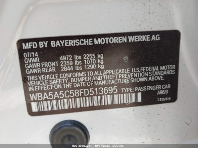 Photo 8 VIN: WBA5A5C58FD513695 - BMW 528I 