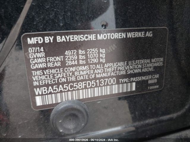 Photo 8 VIN: WBA5A5C58FD513700 - BMW 528I 