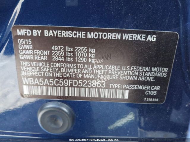 Photo 8 VIN: WBA5A5C59FD523863 - BMW 528I 