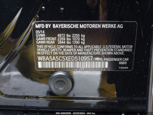 Photo 8 VIN: WBA5A5C5XED510957 - BMW 528I 