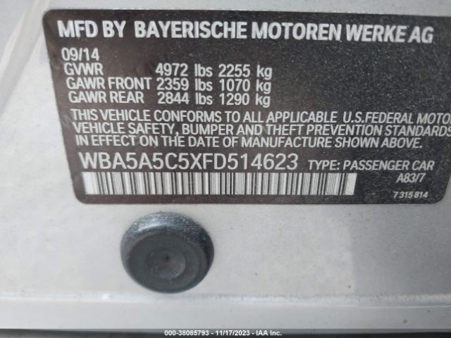 Photo 8 VIN: WBA5A5C5XFD514623 - BMW 528I 