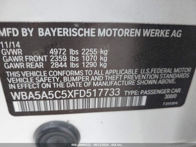 Photo 8 VIN: WBA5A5C5XFD517733 - BMW 528 I 