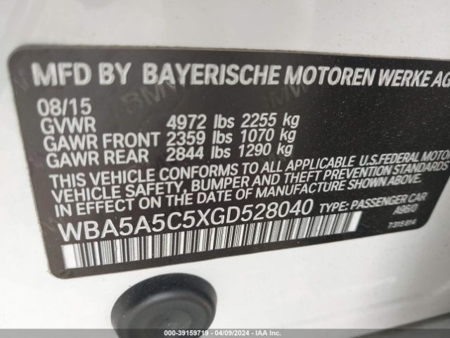 Photo 8 VIN: WBA5A5C5XGD528040 - BMW 528I 