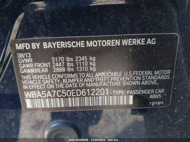 Photo 8 VIN: WBA5A7C50ED612201 - BMW 528I 