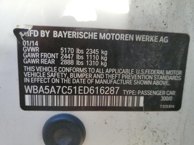 Photo 11 VIN: WBA5A7C51ED616287 - BMW 5 SERIES 