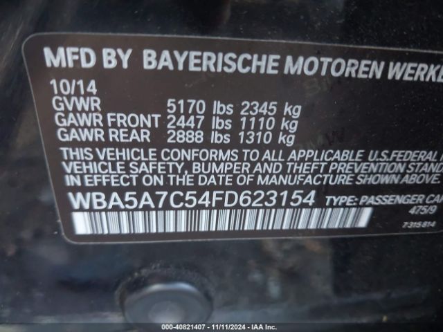 Photo 8 VIN: WBA5A7C54FD623154 - BMW 528I 