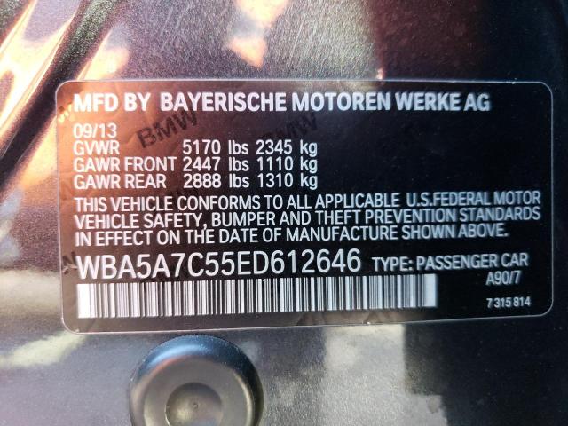 Photo 12 VIN: WBA5A7C55ED612646 - BMW 5 SERIES 