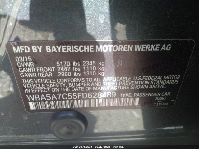 Photo 8 VIN: WBA5A7C55FD628489 - BMW 528I 