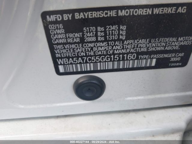 Photo 8 VIN: WBA5A7C55GG151160 - BMW 528I 