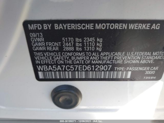 Photo 8 VIN: WBA5A7C57ED612907 - BMW 528I 