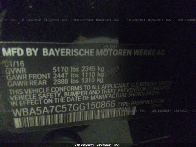 Photo 8 VIN: WBA5A7C57GG150866 - BMW 5 