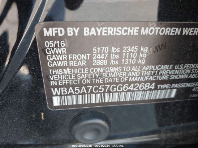 Photo 8 VIN: WBA5A7C57GG642684 - BMW 528I 