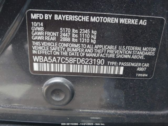 Photo 8 VIN: WBA5A7C58FD623190 - BMW 528I 