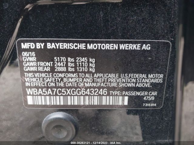 Photo 8 VIN: WBA5A7C5XGG643246 - BMW 528I 