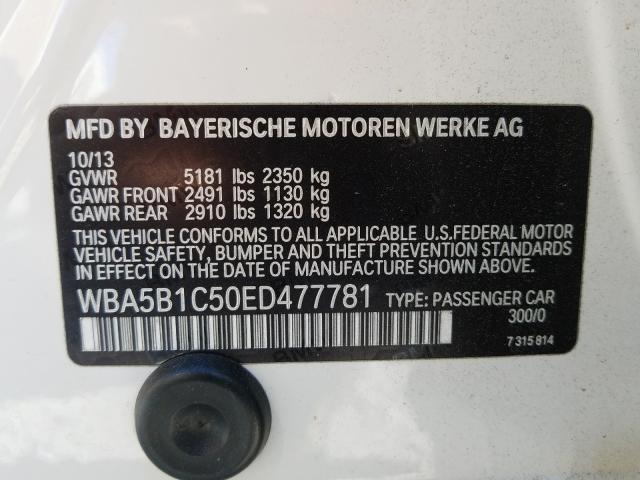 Photo 9 VIN: WBA5B1C50ED477781 - BMW 5 SERIES 