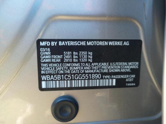 Photo 11 VIN: WBA5B1C51GG551890 - BMW 535 I 