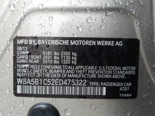 Photo 9 VIN: WBA5B1C52ED475322 - BMW 535 I 