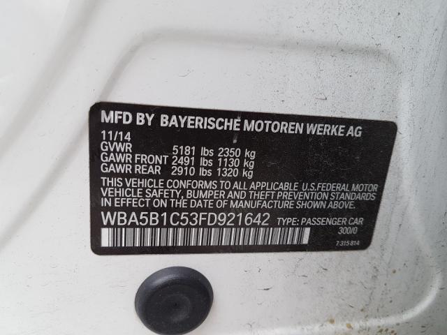 Photo 9 VIN: WBA5B1C53FD921642 - BMW 535I 