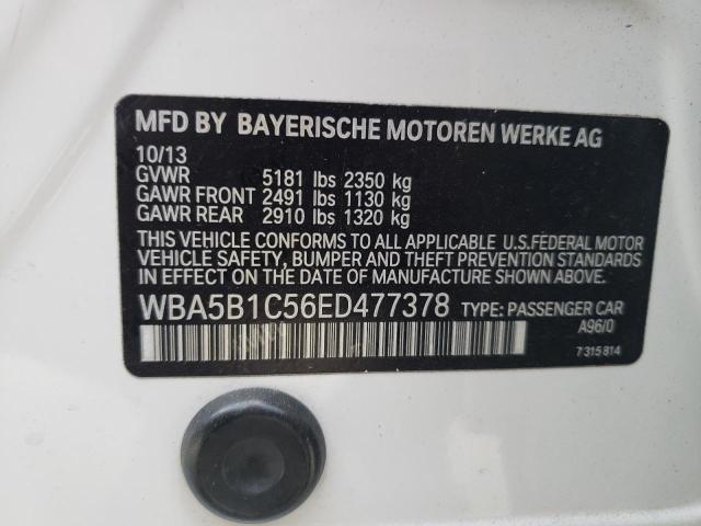 Photo 11 VIN: WBA5B1C56ED477378 - BMW 5 SERIES 