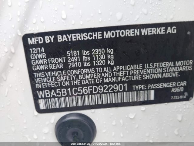 Photo 8 VIN: WBA5B1C56FD922901 - BMW 535I 