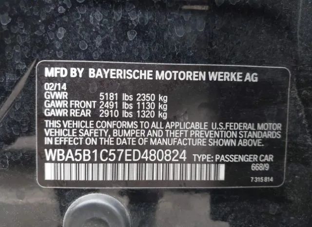 Photo 8 VIN: WBA5B1C57ED480824 - BMW 5ER 