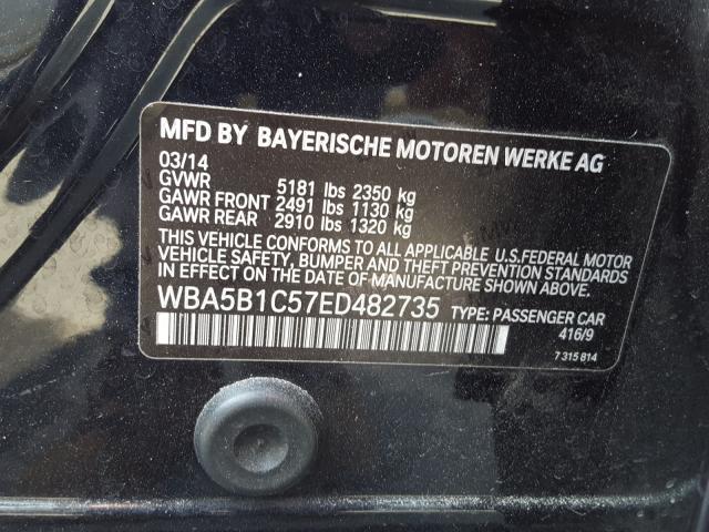 Photo 9 VIN: WBA5B1C57ED482735 - BMW 535 I 