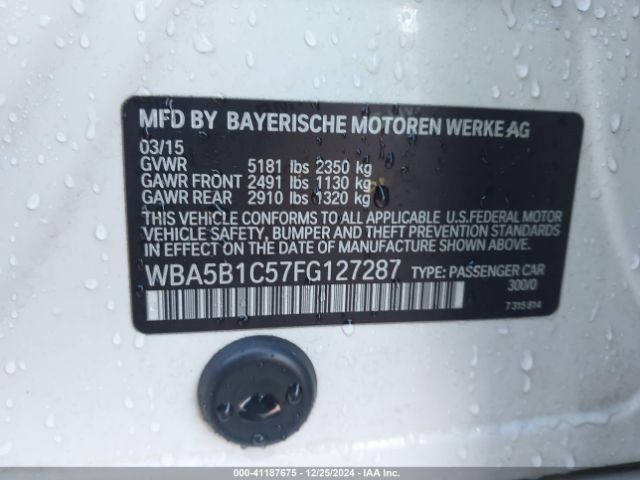 Photo 8 VIN: WBA5B1C57FG127287 - BMW 535I 