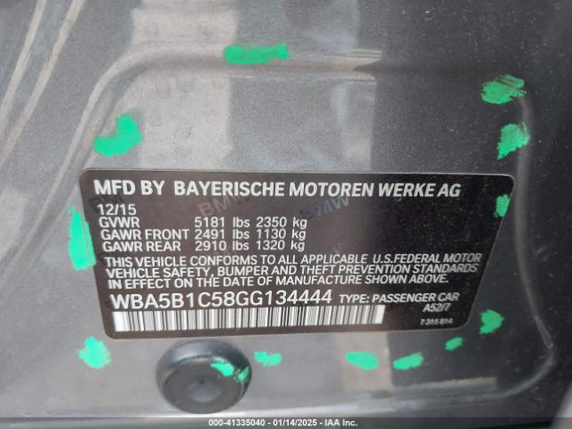 Photo 8 VIN: WBA5B1C58GG134444 - BMW 535I 
