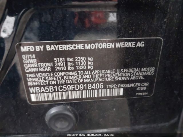 Photo 8 VIN: WBA5B1C59FD918406 - BMW 535 