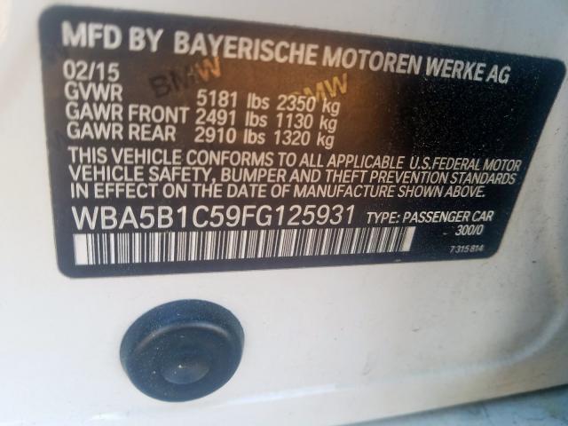 Photo 9 VIN: WBA5B1C59FG125931 - BMW 535 I 