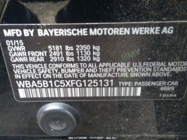 Photo 8 VIN: WBA5B1C5XFG125131 - BMW 5 