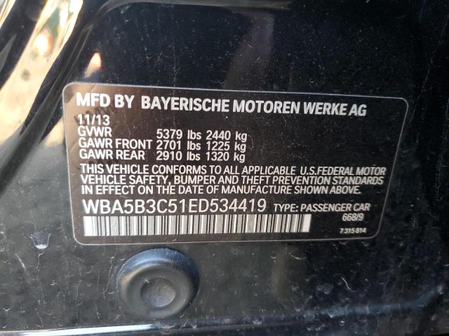 Photo 11 VIN: WBA5B3C51ED534419 - BMW 5 SERIES 