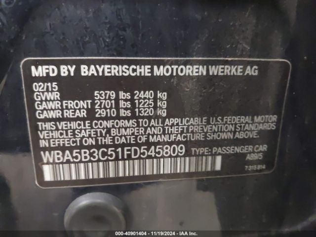 Photo 8 VIN: WBA5B3C51FD545809 - BMW 535I 